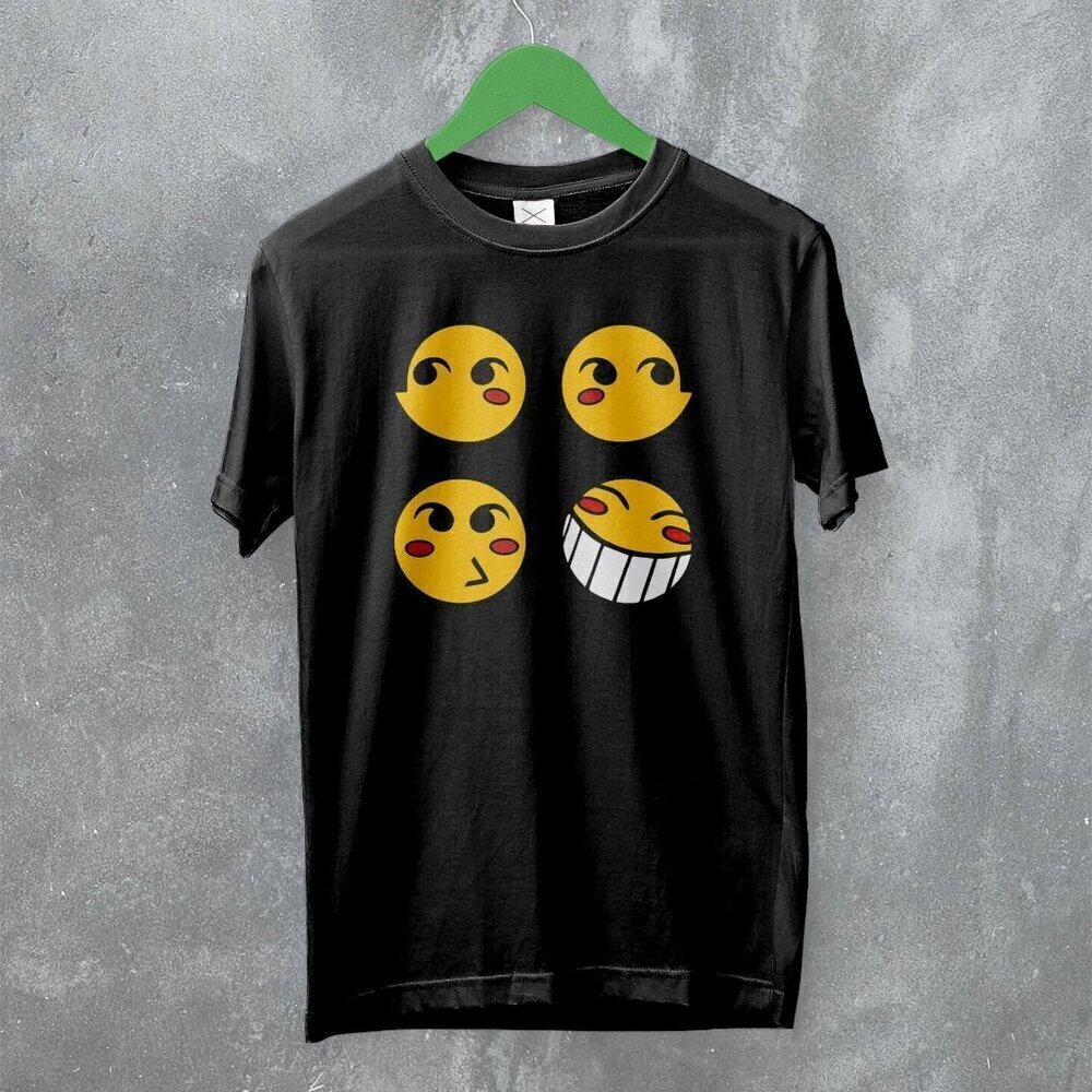 Cowboy Bebop Expression Emoticon Space Anime Cyberpunk Cartoon T-Shirt .